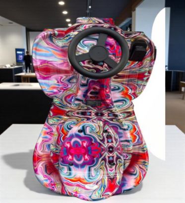 صورة سكوتر كريزي 36 فولت بطبعة ملونة معقدة